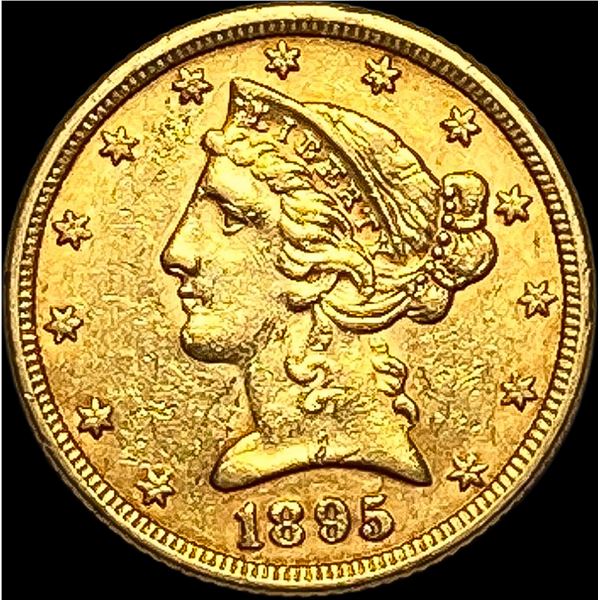 1895 Liberty Head Half Eagle $5 Gold CLOSELY UNCIRCULATED
