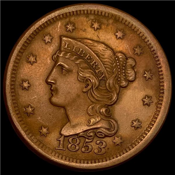 1853 Braided Hair Large Cent UNCIRCULATED