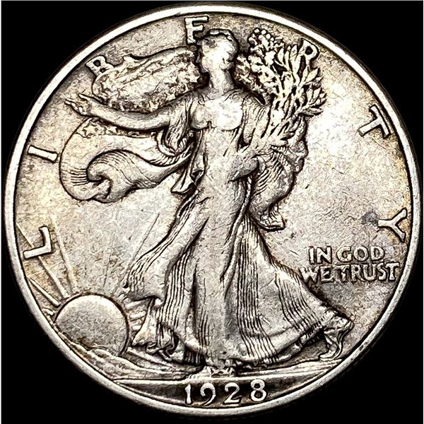 1928-S Walking Liberty Half Dollar NEARLY  UNCIRCULATED