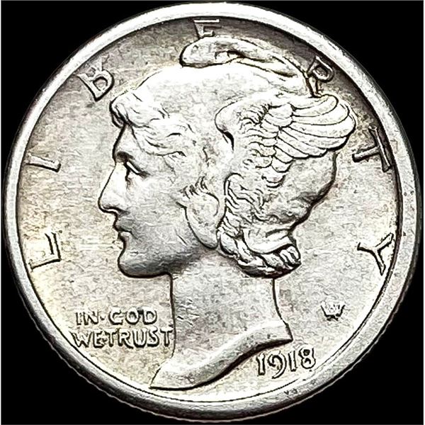 1918-S Mercury Dime CLOSELY UNCIRCULATED