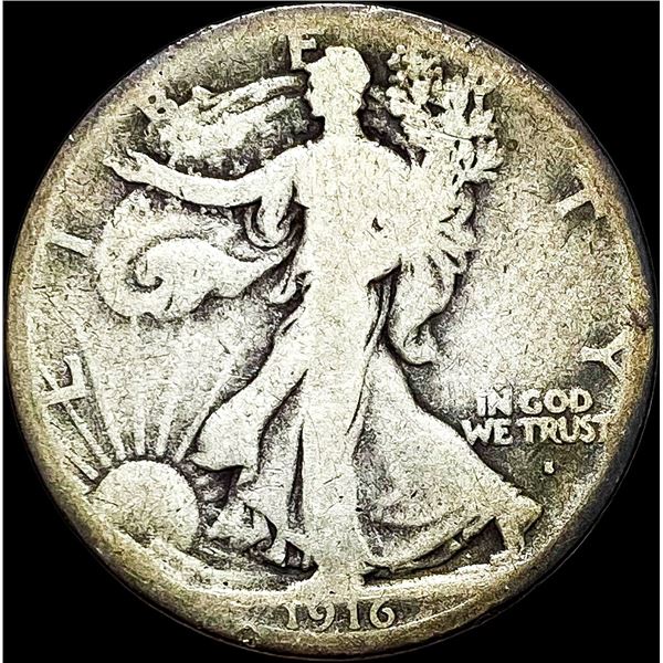 1916-S Walking Liberty Half Dollar NICELY CIRCULATED
