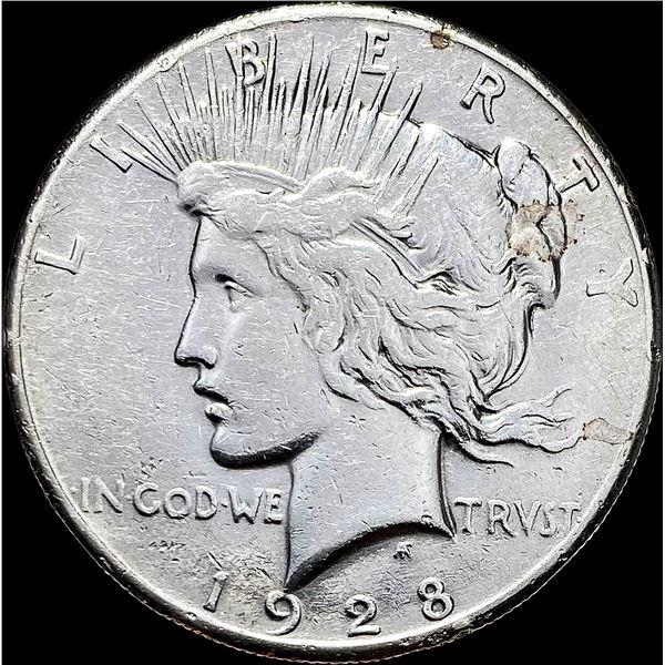 1928 Silver Peace Dollar CLOSELY UNCIRCULATED