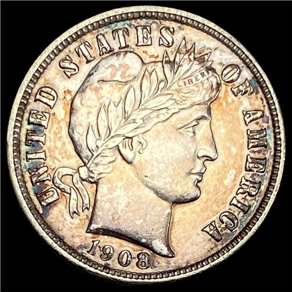 1908-D Barber Dime CLOSELY UNCIRCULATED