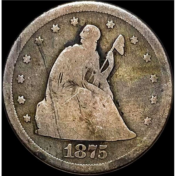 1875 Seated Liberty Quarter NICELY CIRCULATED