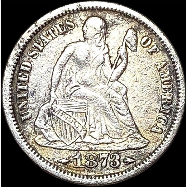 1873-S Silver Seated Liberty Dime CLOSELY UNCIRCULATED