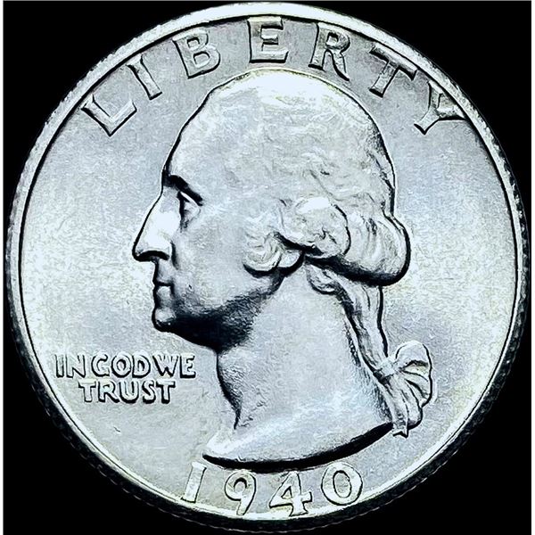1940-S Washington Silver Quarter CHOICE BU