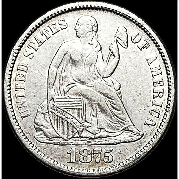 1875-CC Seated Liberty Dime CLOSELY UNCIRCULATED