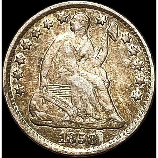 1858-O Seated Liberty Half Dime NEARLY UNCIRCULATED