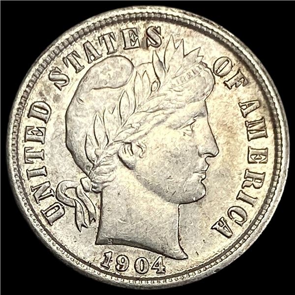 1904 Silver Barber Dime CHOICE AU