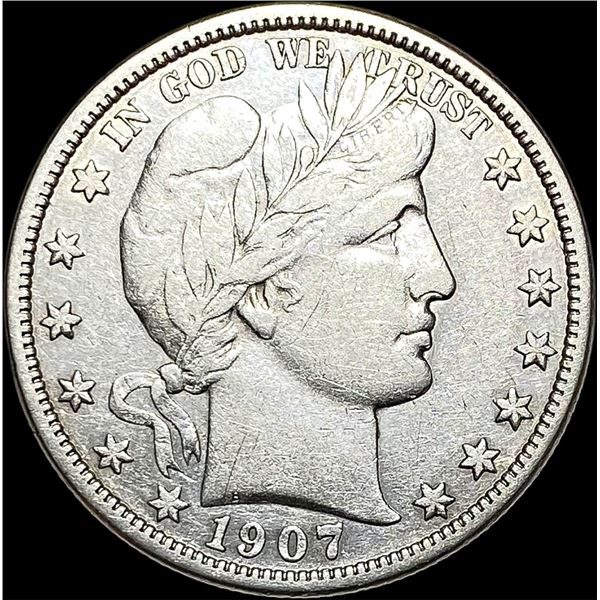 1907-O Barber Half Dollar NEARLY UNCIRCULATED