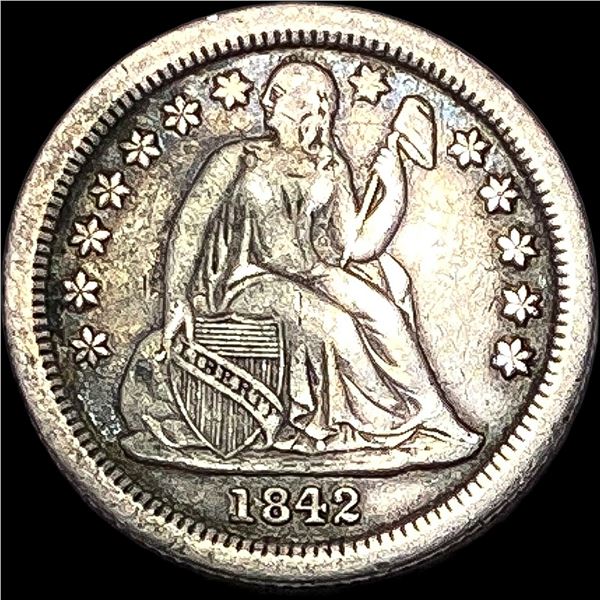 1842-O Seated Liberty Dime NEARLY UNCIRCULATED