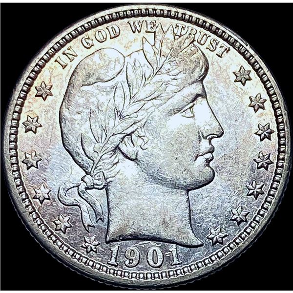 1901 Barber Quarter CHOICE AU