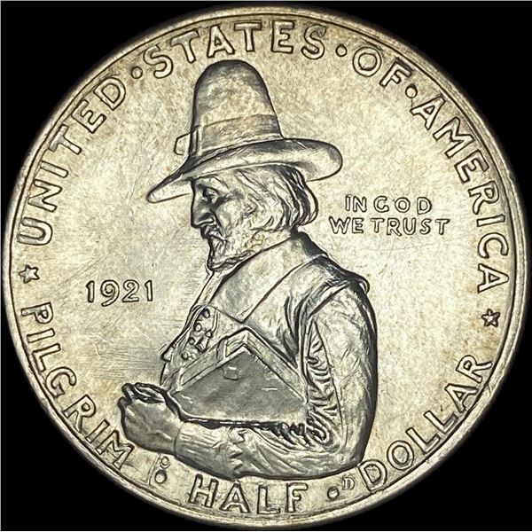 1921 Silver Pilgrim Half Dollar CHOICE BU