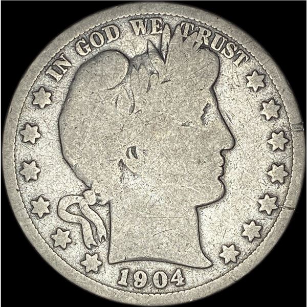 1904-S Silver Barber Half Dollar NICELY  CIRCULATED