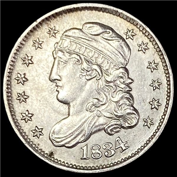 1834 Capped Bust Half Dime CLOSELY  UNCIRCULATED