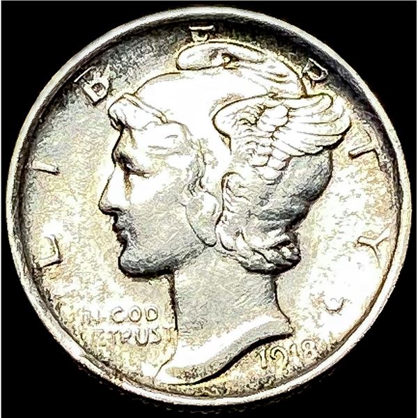 1918-S Silver Mercury Dime CLOSELY UNCIRCULATED