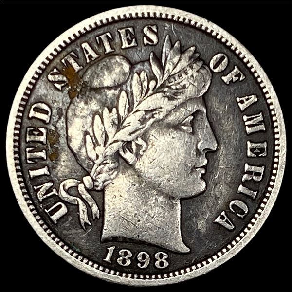 1898-S Silver Barber Dime LIGHTLY CIRCULATED
