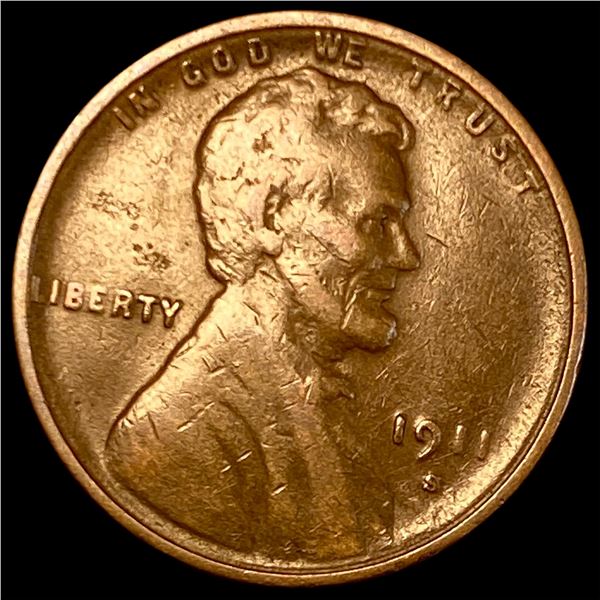 1911-S Lincoln Wheat Cent LIGHTLY CIRCULATED