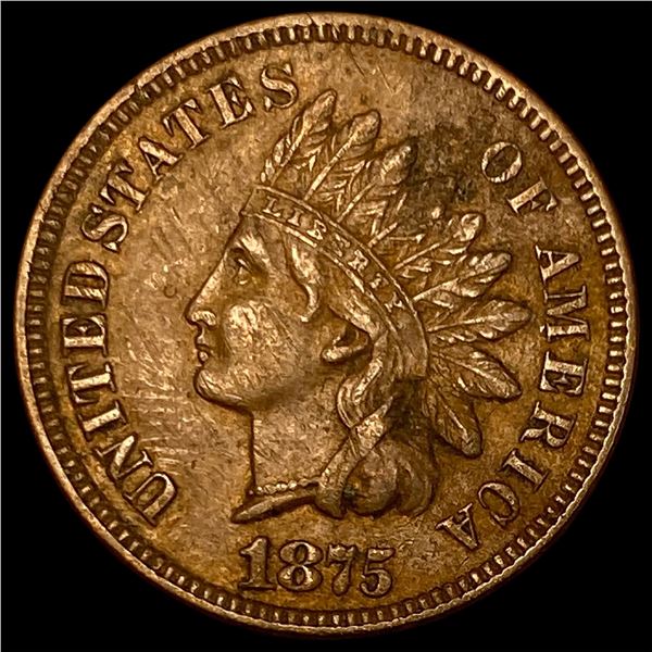 1875 Indian Head Cent CLOSELY UNCIRCULATED