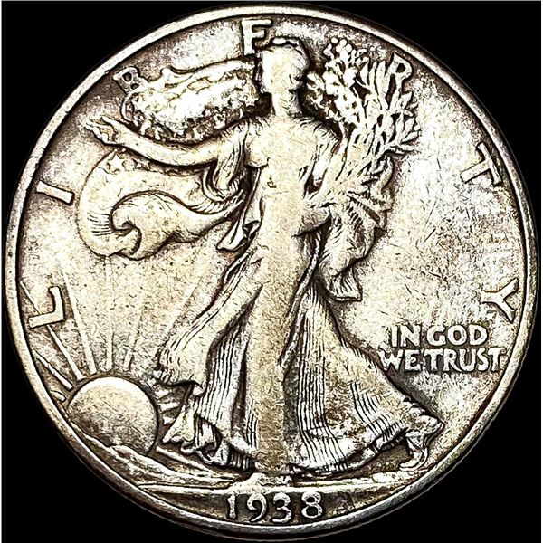 1938-D Walking Liberty Half Dollar LIGHTLY  CIRCULATED