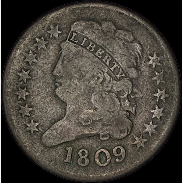 1809 Classic Head Half Cent NICELY CIRCULATED