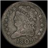 Image 1 : 1809 Classic Head Half Cent NICELY CIRCULATED