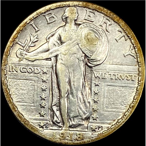 1918-S Standing Liberty Quarter NEARLY  UNCIRCULATED
