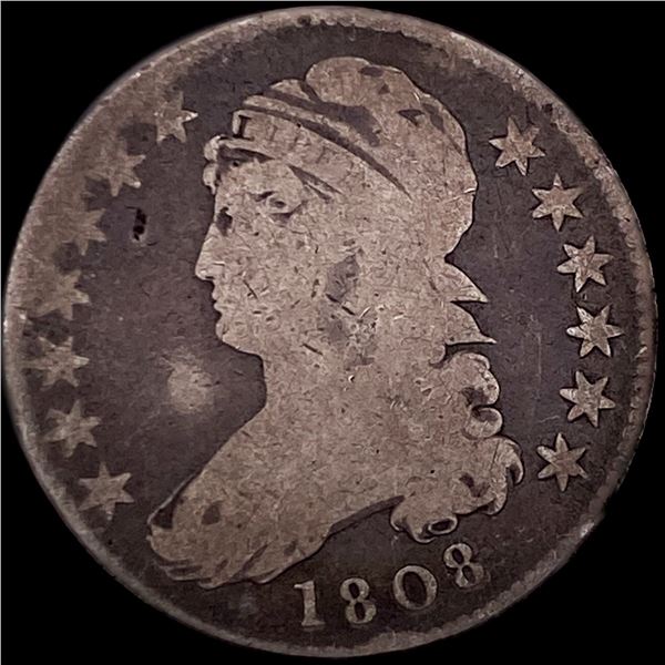 1808 Capped Bust Half Dollar NICELY CIRCULATED