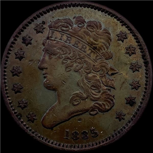 1835 Copper Half Cent CLOSELY UNCIRCULATED