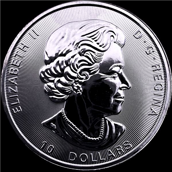 2021 Silver 2 oz Canadian Maple Leaf $10 SUPERB GEM BU