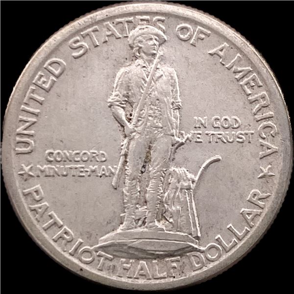 1925 Silver Lexington-Concord Half Dollar CLOSELY UNCIRCULATED