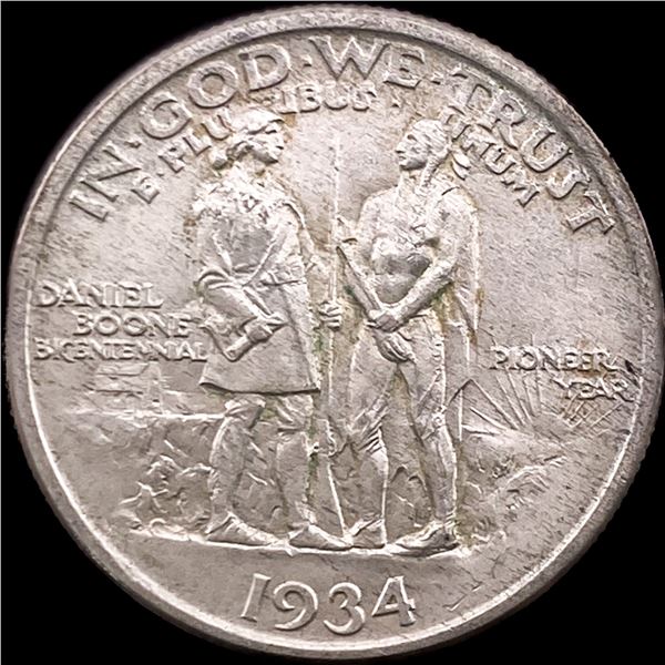 1934 Silver Daniel Boone Bicentennial Half Dollar CHOICE BU