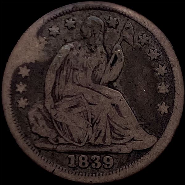 1839 Silver Half Dime NICELY CIRCULATED