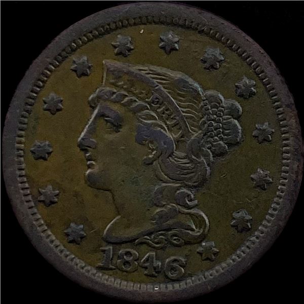 1846 Braided Hair Large Cent HIGH GRADE
