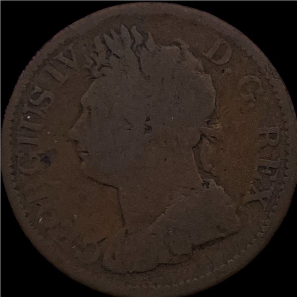 1823 Ireland Copper Halfpenny NICELY CIRCULATED