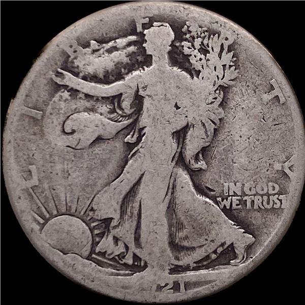 1921-S Silver Walking Liberty Half Dollar NICELY CIRCULATED