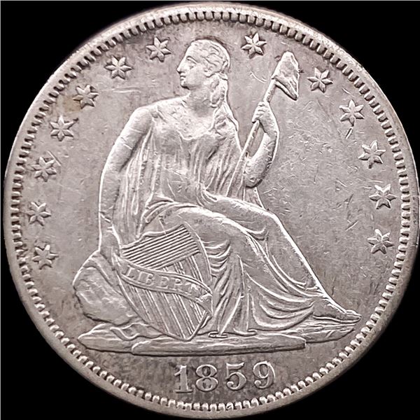 1859 Seated Liberty Half Dollar CLOSELY UNCIRCULATED