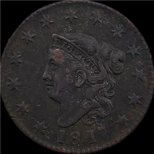 1817 Coronet Head Large Cent NEARLY UNCIRCULATED
