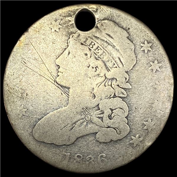 1836 Capped Bust Half Dollar (holed) HIGH GRADE