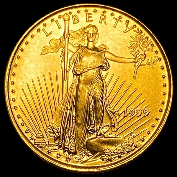 1999 1/10 oz Gold American Eagle $5 SUPERB GEM BU
