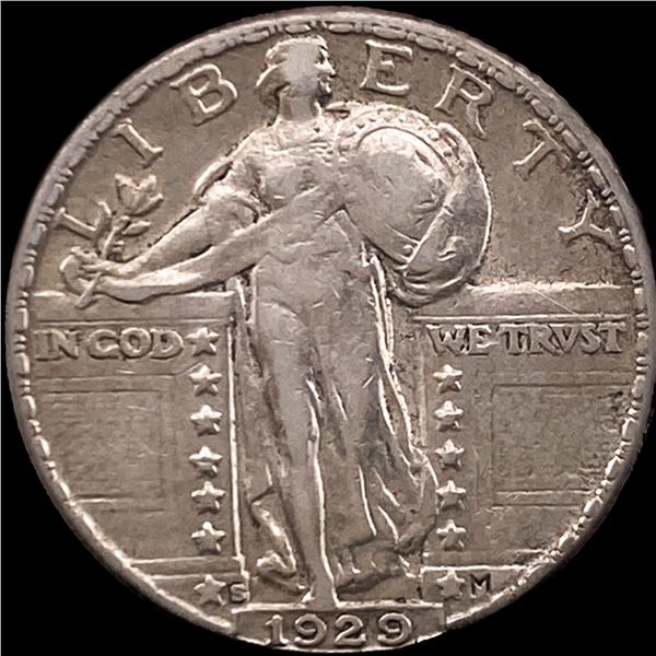 1929-S Silver Standing Liberty Quarter NEARLY UNCIRCULATED