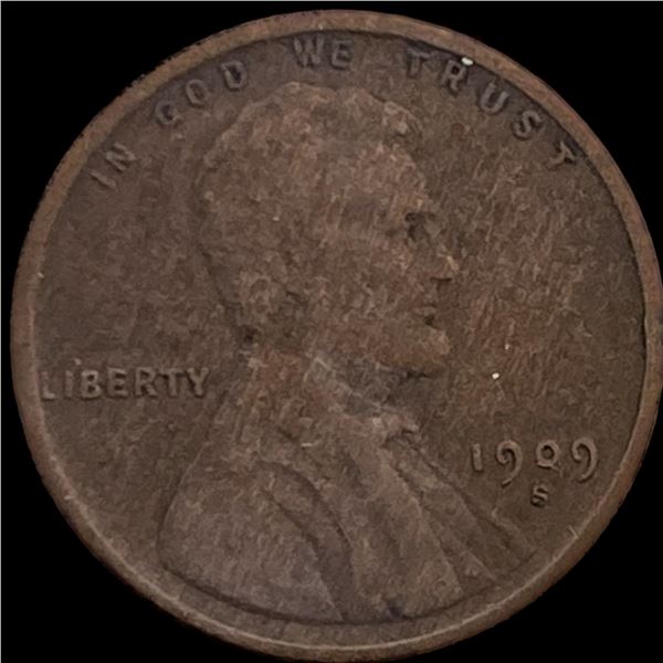 1909-S Lincoln Wheat Cent NICELY CIRCULATED