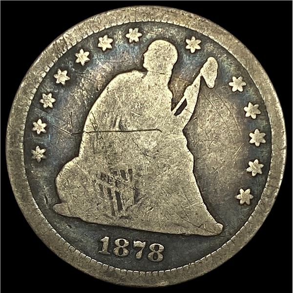 1878-CC Silver Seated Liberty Quarter NICELY CIRCULATED