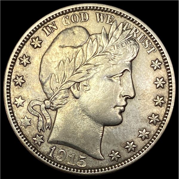 1915-D Silver Barber Half Dollar NEARLY UNCIRCULATED