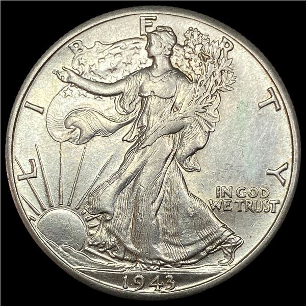 1943-D Silver Walking Liberty Half Dollar CHOICE AU