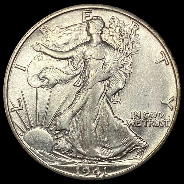 1941-S Silver Walking Liberty Half Dollar CHOICE AU