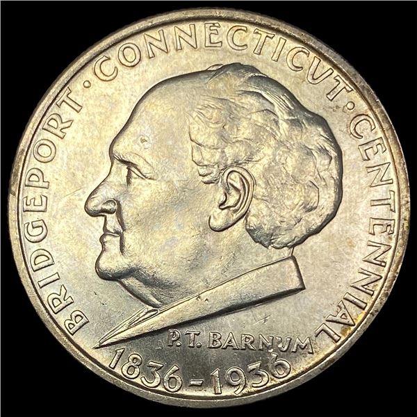 1936 Silver Half Dollar Bridgeport Centennial CHOICE BU
