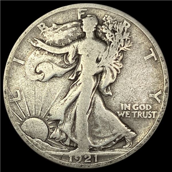 1921-S Silver Walking Liberty Half Dollar LIGHTLY CIRCULATED
