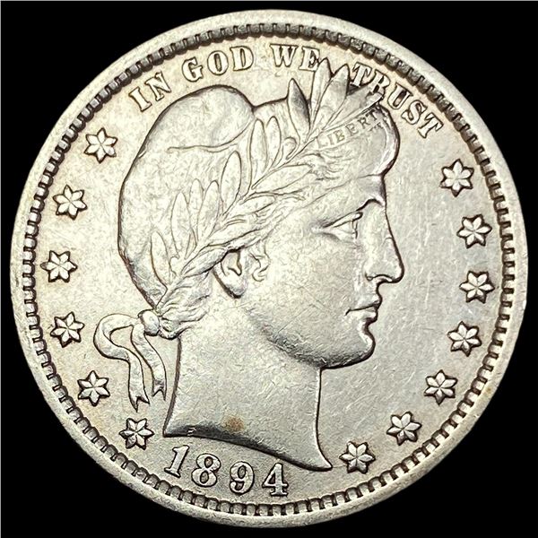 1894 Silver Barber Quarter CLOSELY UNCIRCULATED