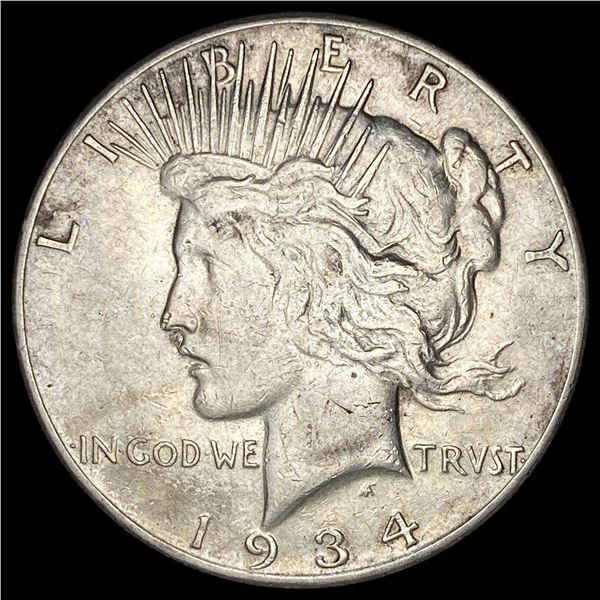 1934 Silver Peace Dollar NEARLY UNCIRCULATED